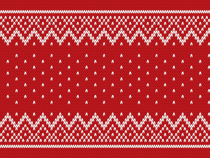 クリスマスの壁画 お祝いのニットパターン - TENSTICKERS