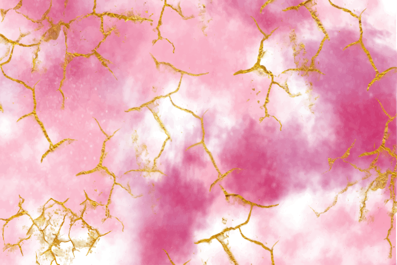 大理石ビニールラグ マーブルピンクエレガンス - TENSTICKERS