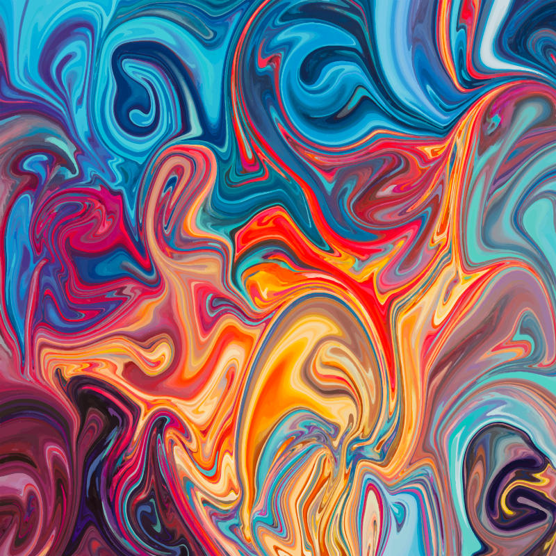 テクスチャー ビニールマット 渦巻く色彩 - TENSTICKERS