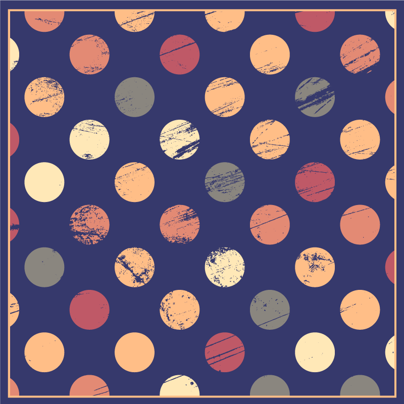 幾何学的な ビニールマット 抽象的な点模様 - TENSTICKERS