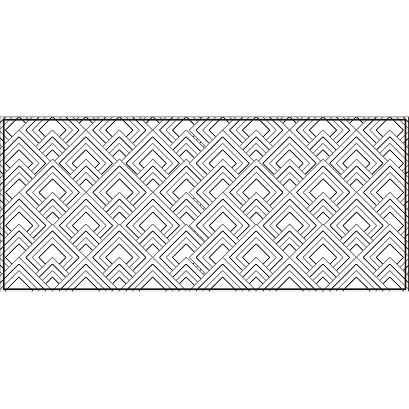 幾何学的な ビニールマット 幾何学的な迷路模様 - TENSTICKERS