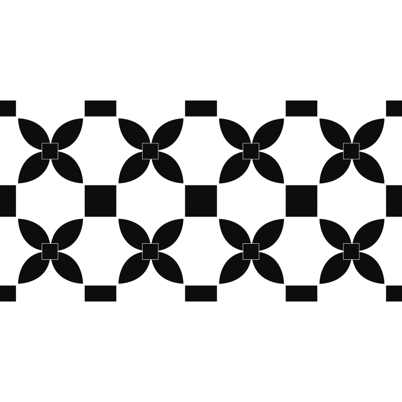 キッチン マット ビニール モノクロタイル - TENSTICKERS