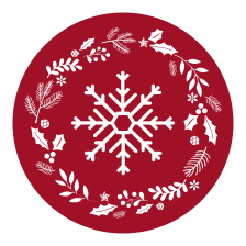 クリスマスの壁画 季節の雪片 - TENSTICKERS