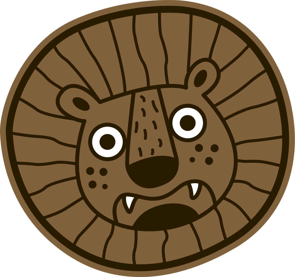 子供 ビニールマット ライオンの漫画の円 - TENSTICKERS