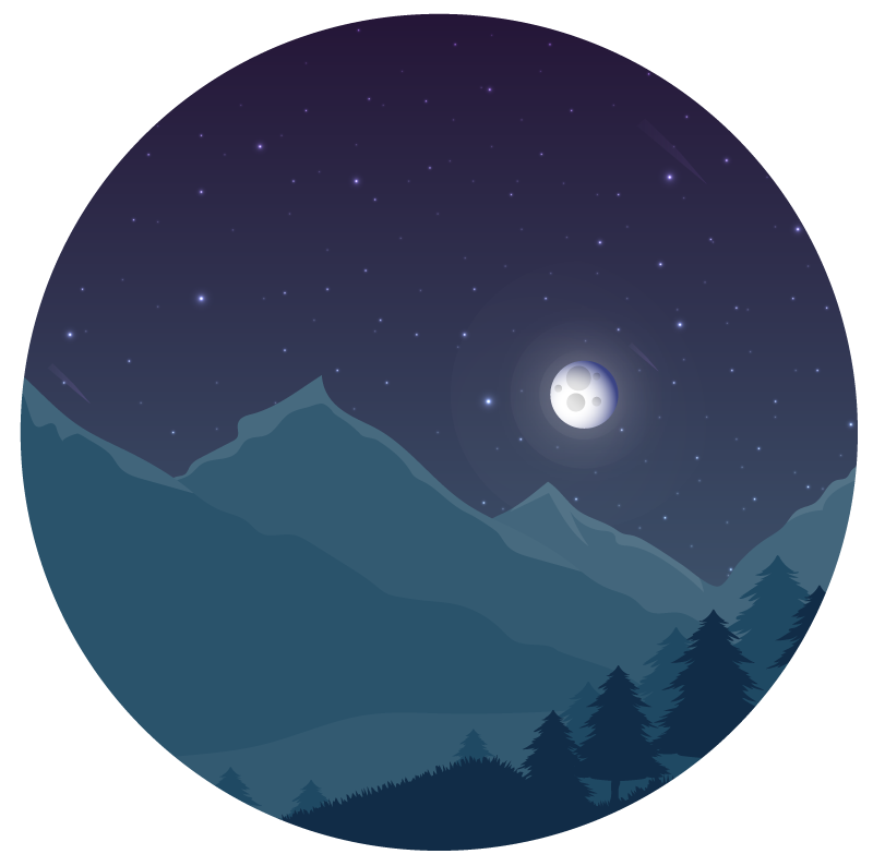 フォトミュラルネイチャー 山の夕暮れ - TENSTICKERS