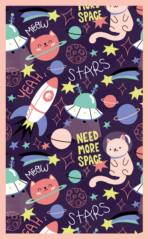 子供 ビニールマット 宇宙をテーマにした遊び場 - TENSTICKERS