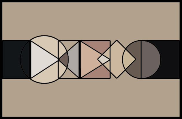 幾何学的な ビニールマット 抽象的な幾何学 - TENSTICKERS