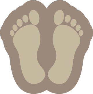 保育園 ビニールマット フットプリントの輪郭 - TENSTICKERS