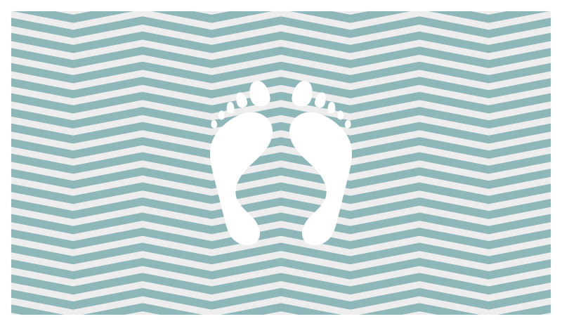 縞模様のビニールマット 縞模様の足跡 - TENSTICKERS