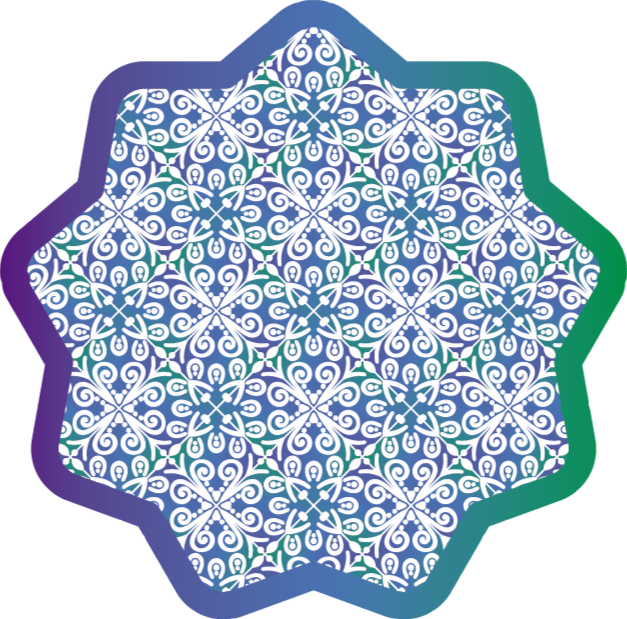 エスニック柄カラフルエスニックラグ - TENSTICKERS