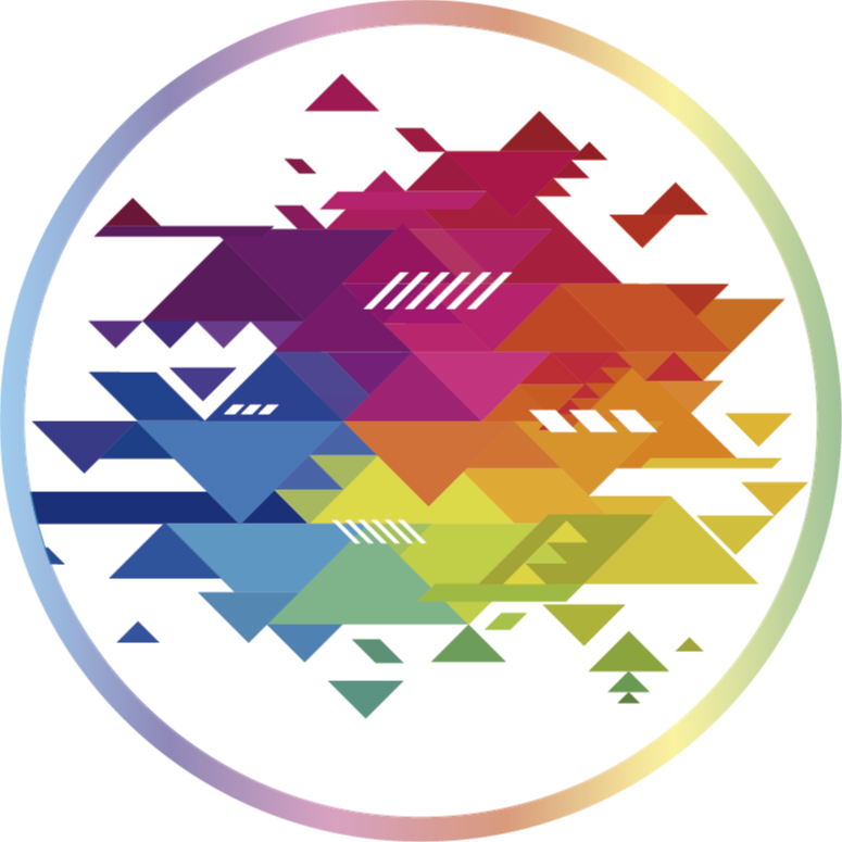 幾何学的な ビニールマット カラフルな幾何学的形状 - TENSTICKERS