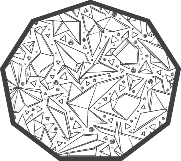 幾何学的な ビニールマット 幾何学的形状 八角形 - TENSTICKERS