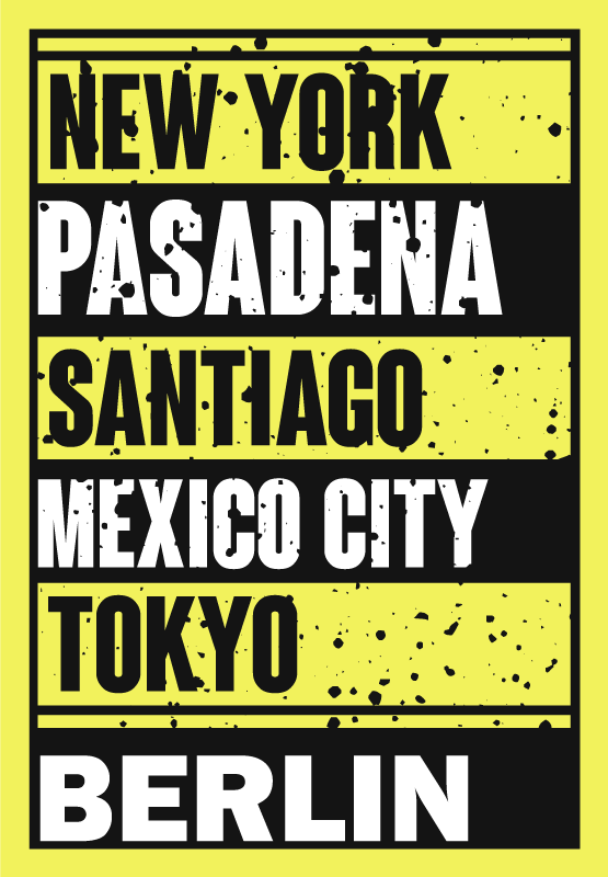 フレーズ ビニールマット 都市のテキストオーバーレイ - TENSTICKERS