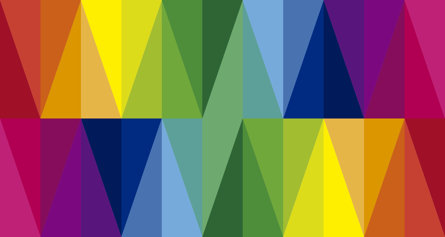 レインボートライアングル幾何学ビニールラグ - TENSTICKERS