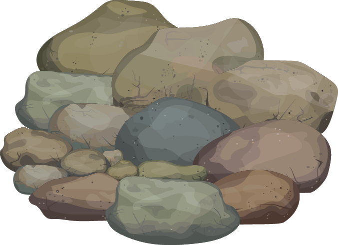 石の効果 ビニールマット 小石のイラスト - TENSTICKERS