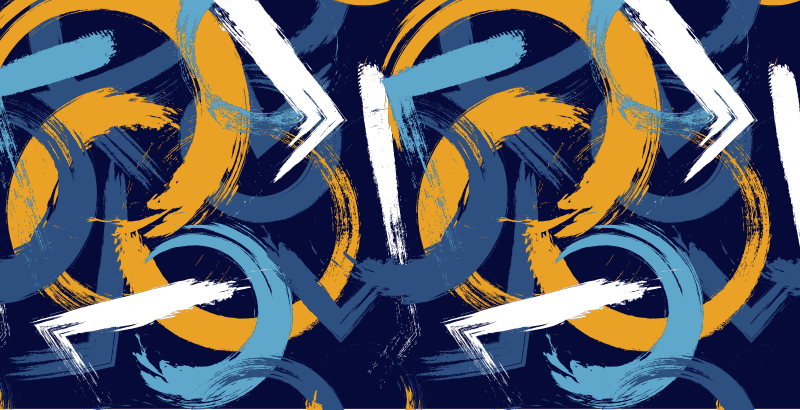 幾何学的な ビニールマット 抽象的な渦巻き - TENSTICKERS