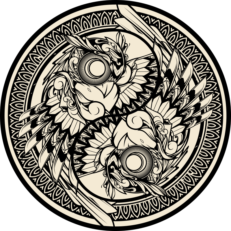 マンダラ ビニールマット 詳細な曼荼羅 - TENSTICKERS