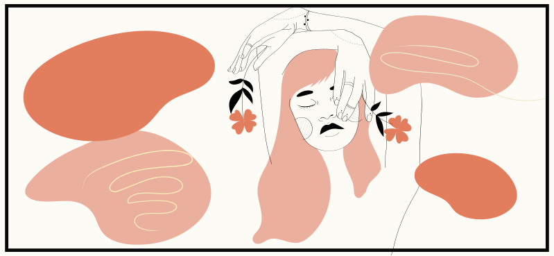 ミニマリスト ビニールマット 抽象的な顔のアート - TENSTICKERS