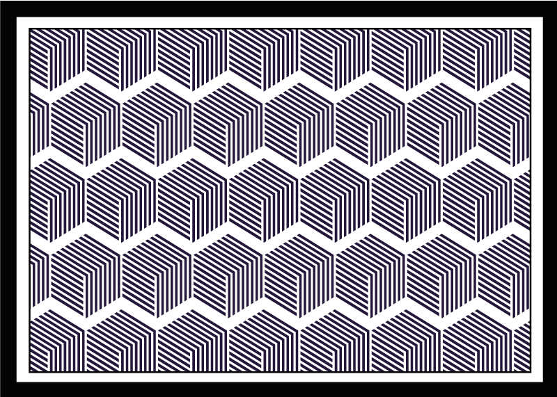 幾何学的な ビニールマット キュビズムのコントラスト - TENSTICKERS