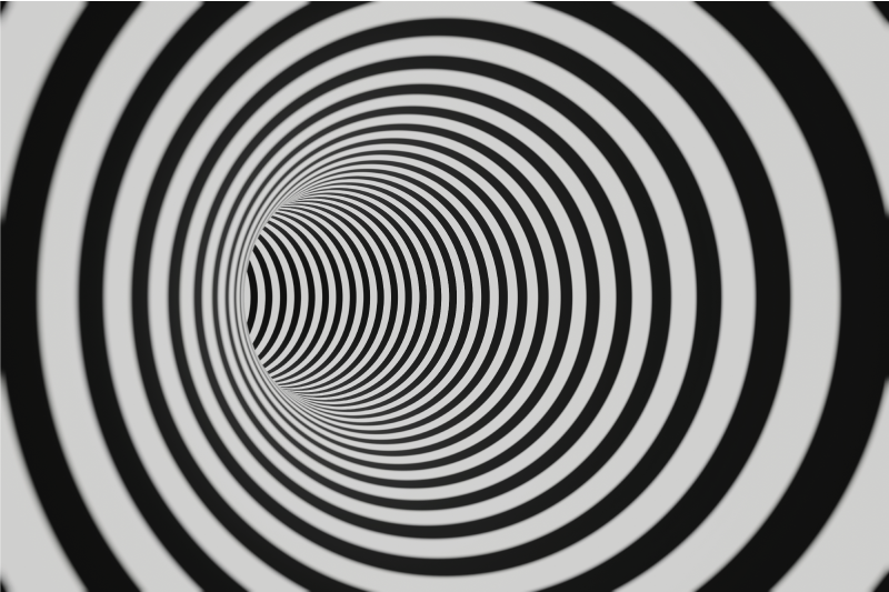 幾何学的な ビニールマット 錯覚渦巻き - TENSTICKERS