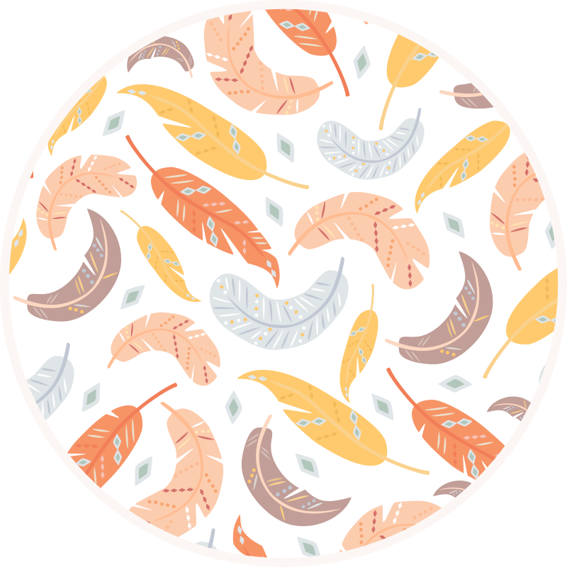 花と植物の壁画 植物の葉の模様 - TENSTICKERS