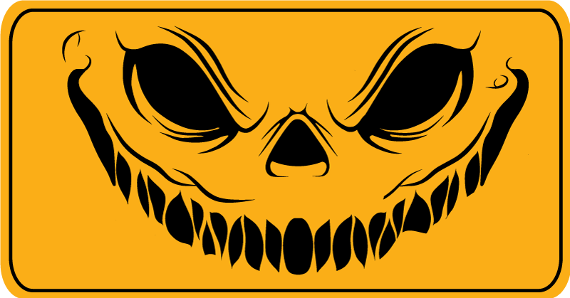 スマイリーフェイス怖いハロウィンラグ - TENSTICKERS