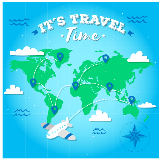 世界地図 ビニールマット 世界地図探検 - TENSTICKERS