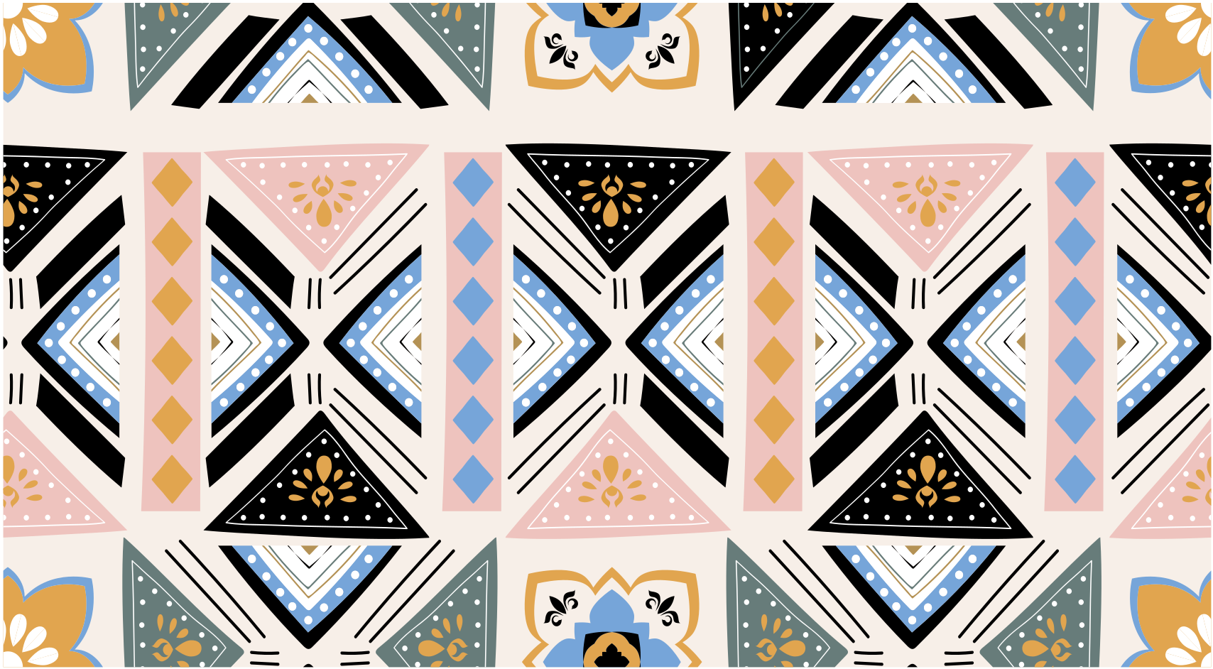 幾何学的な ビニールマット 幾何学模様のタペストリー - TENSTICKERS