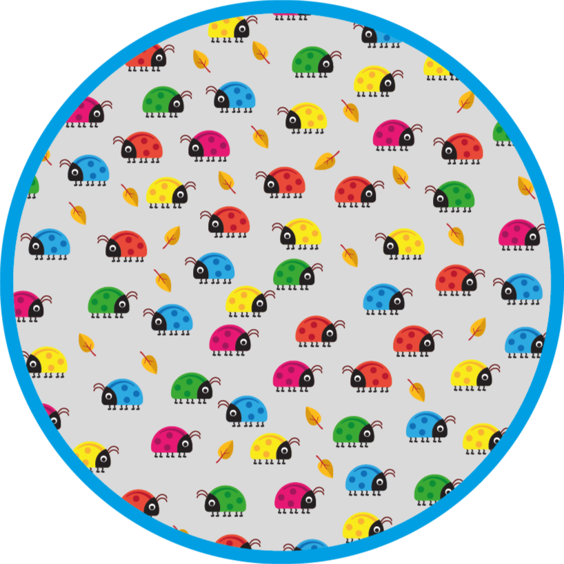 子供 ビニールマット カラフルな車の輪 - TENSTICKERS