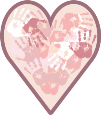 名前 ビニールマット パーソナライズされたハート - TENSTICKERS