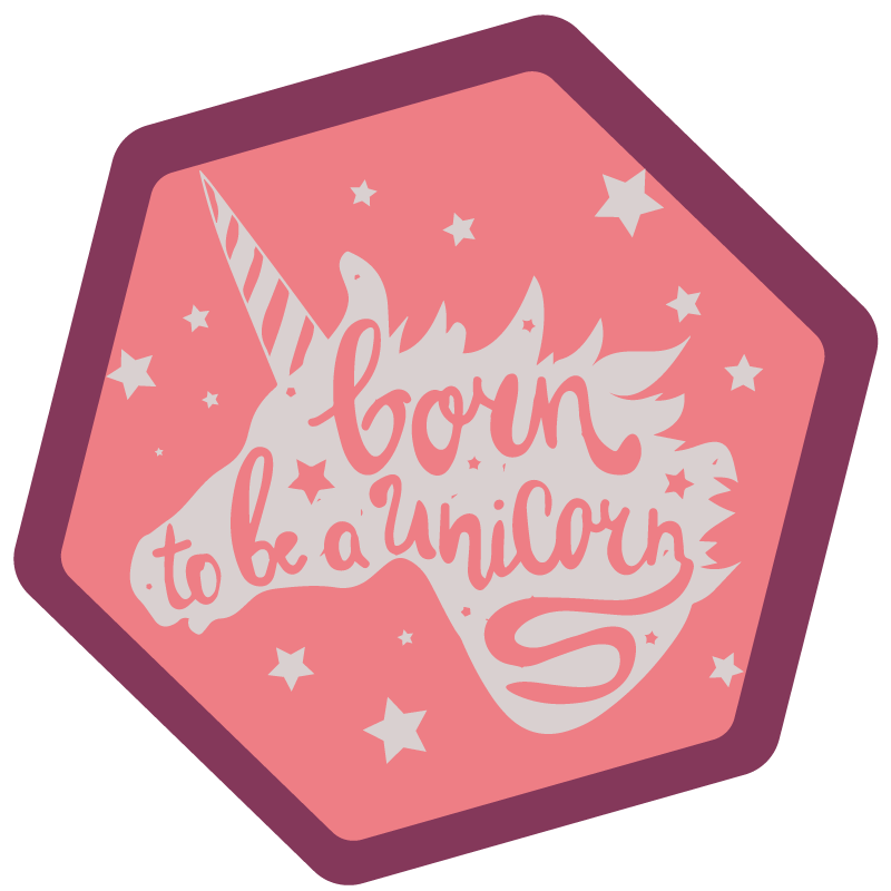 ユニコーンのビニール絨毯として生まれた - TENSTICKERS