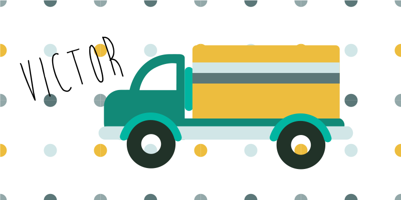 名前 ビニールマット カスタマイズ可能なトラック - TENSTICKERS