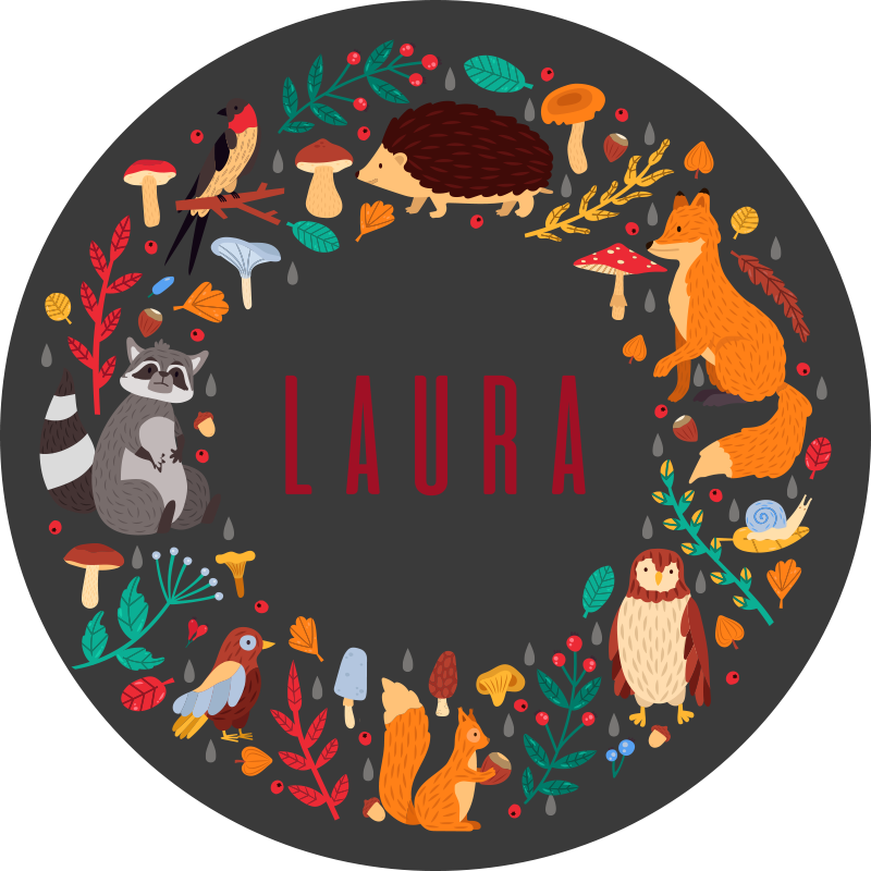 保育園 ビニールマット パーソナライズされた森林 - TENSTICKERS