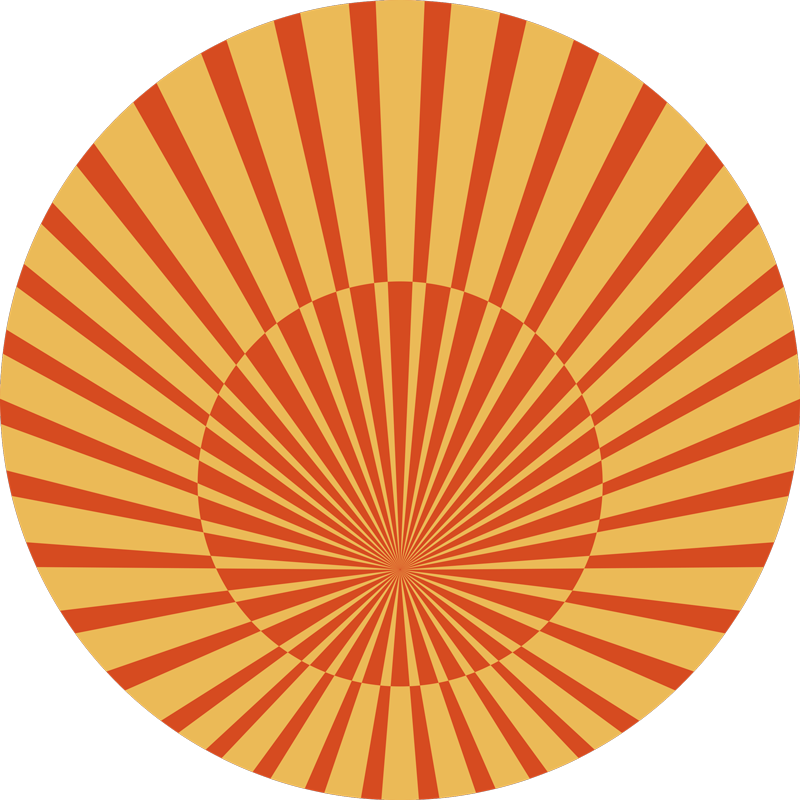 70年代のサンシャインヴィンテージラグ - TENSTICKERS