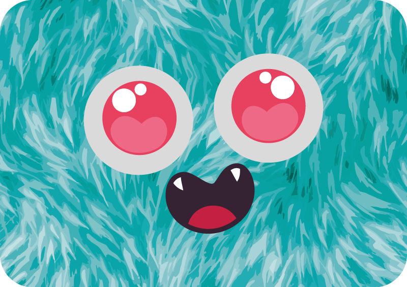 壁画 モアチルドレン モンスターの顔 - TENSTICKERS