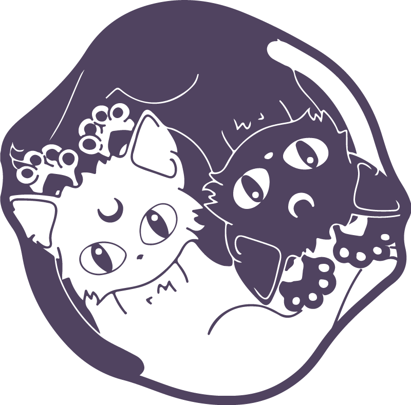 子供 ビニールマット 遊び心のある猫のデュオ - TENSTICKERS