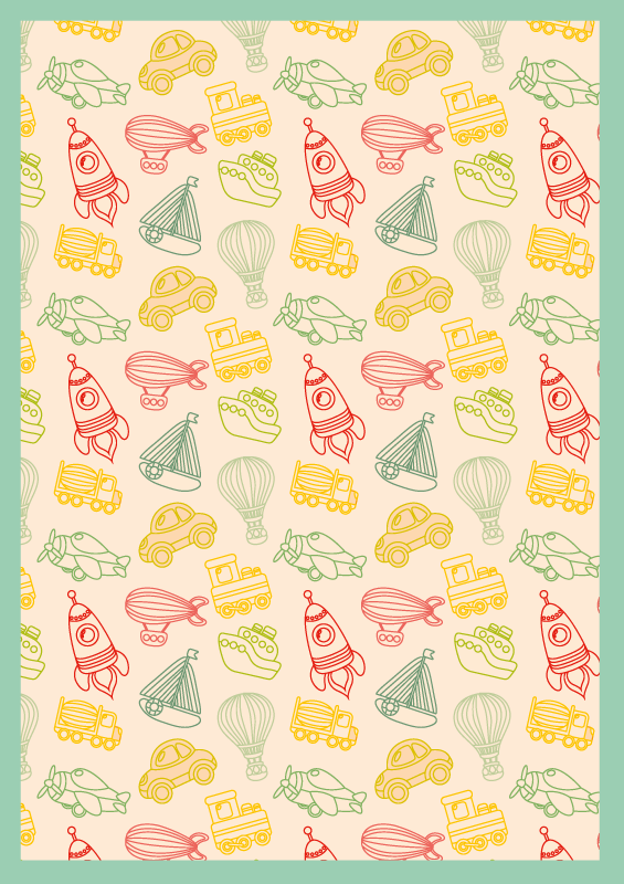 子供 ビニールマット 遊び心のある輸送パターン - TENSTICKERS