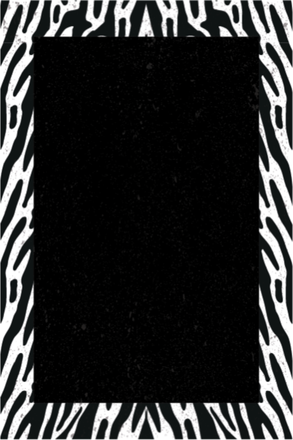 動物柄 ビニール マット モノクロシマウマ - TENSTICKERS