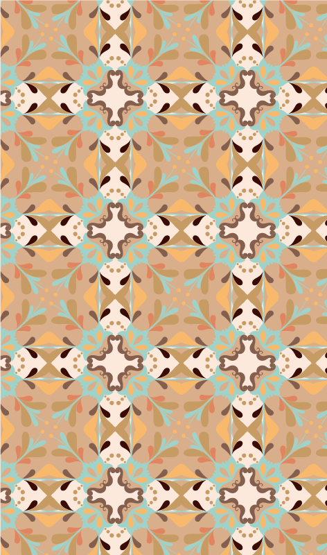 古典的なタイルビニールカーペット - TENSTICKERS