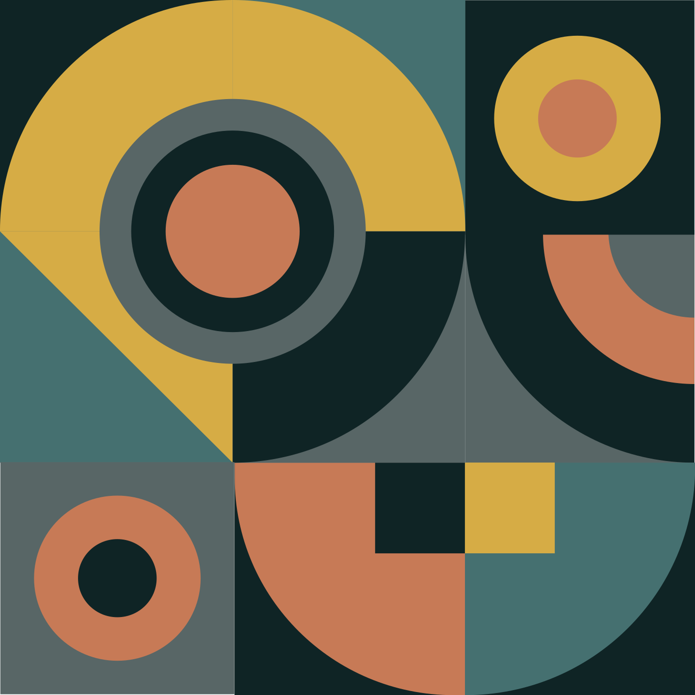 現代アートサークルモダンラグ - TENSTICKERS