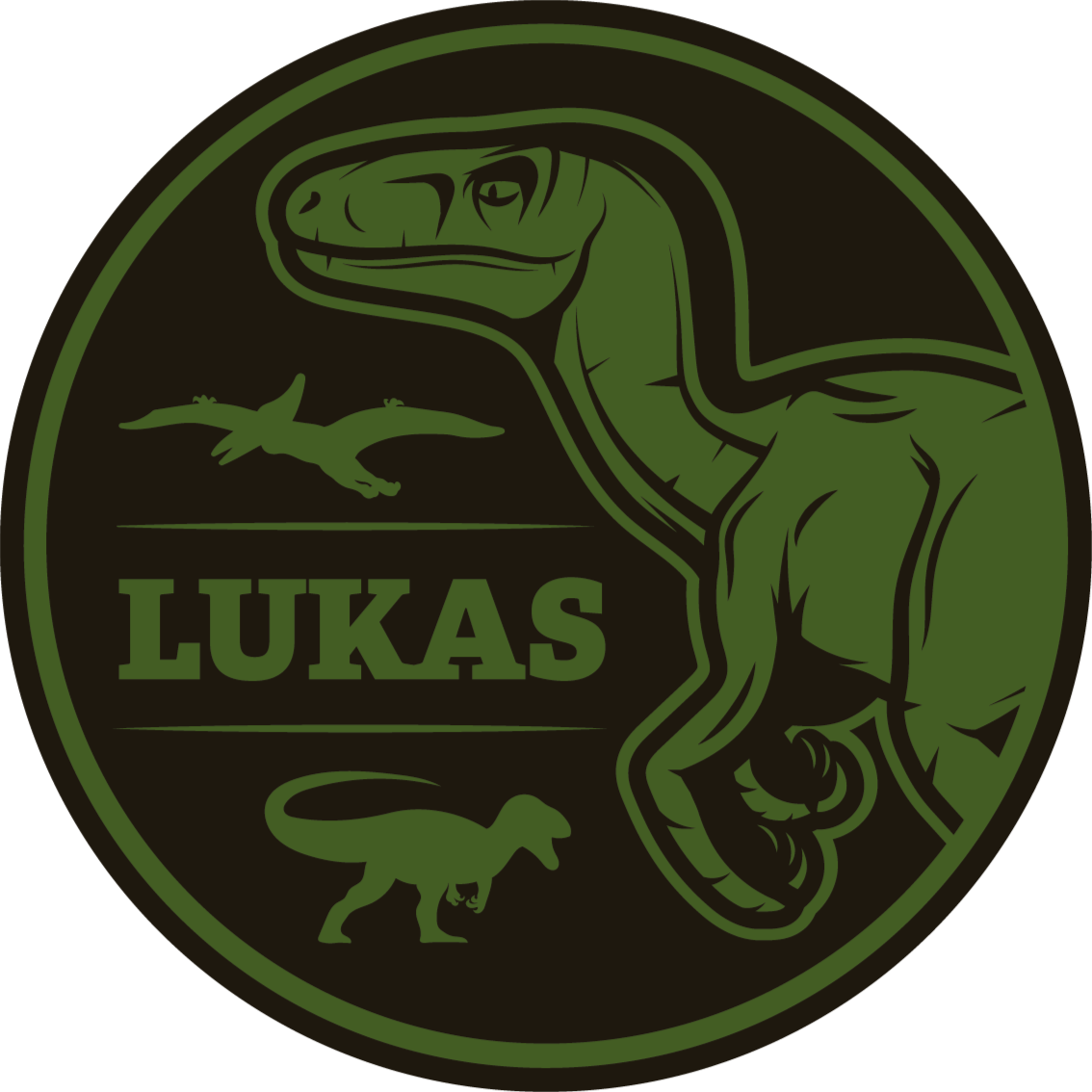 名前 ビニールマット パーソナライズされた恐竜 - TENSTICKERS