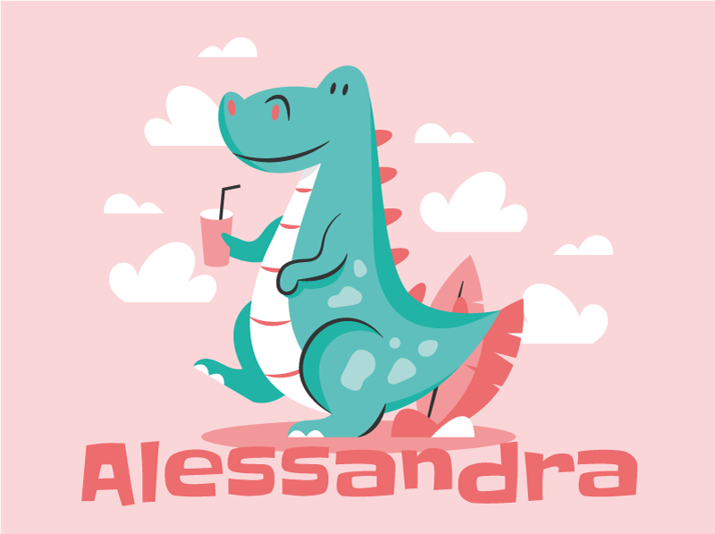 名前 ビニールマット パーソナライズされたドラゴン - TENSTICKERS