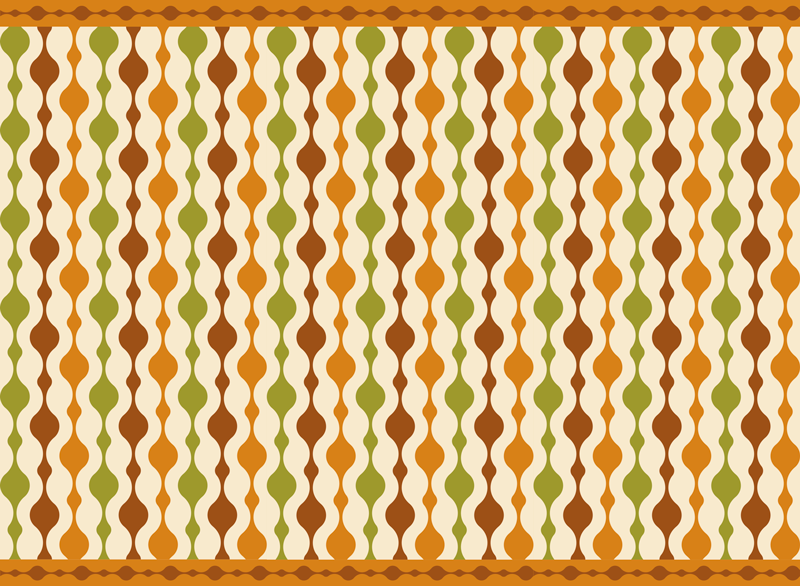 縞模様のビニールマット 波線デザイン - TENSTICKERS