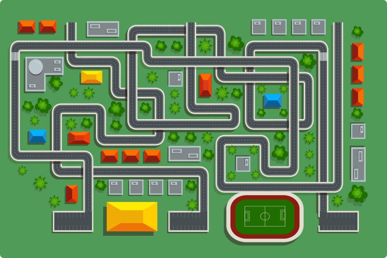 道路 ビニールマット 都市道路設計 - TENSTICKERS