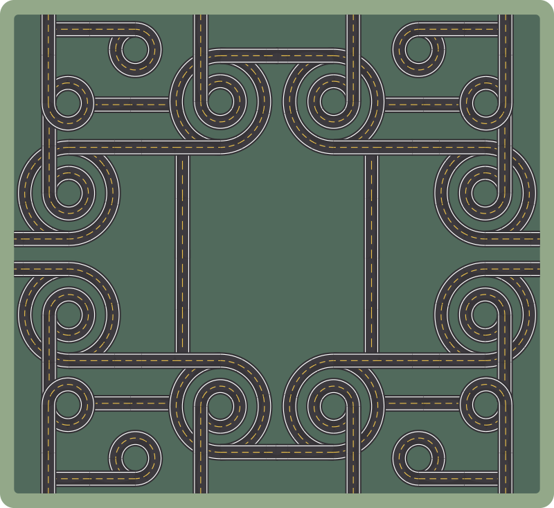 道路 ビニールマット 道路パターン - TENSTICKERS