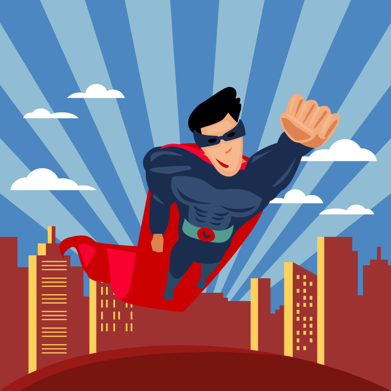 壁画 モアチルドレン スーパーヒーロー飛行 - TENSTICKERS