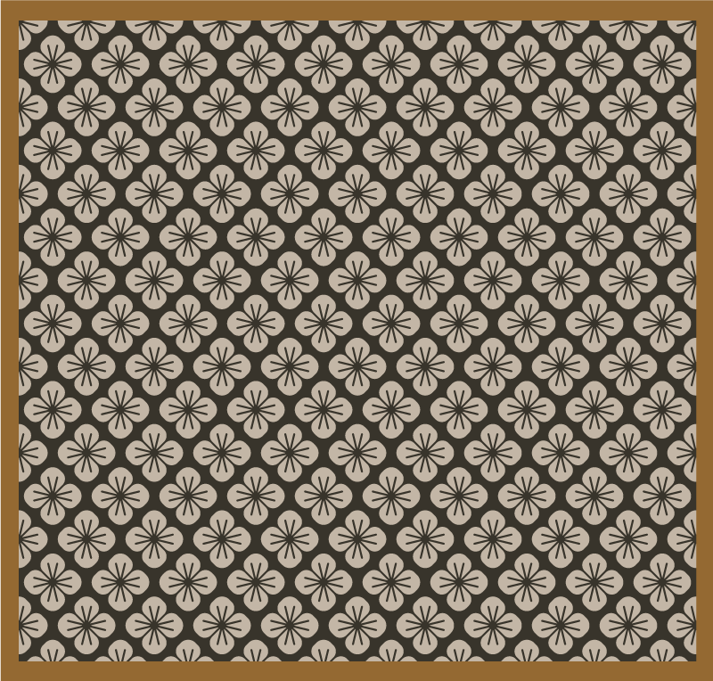 幾何学的な ビニールマット 花の幾何学模様 - TENSTICKERS