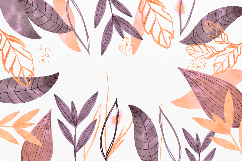 寝室 ビニールマット エレガントな葉の模様 - TENSTICKERS