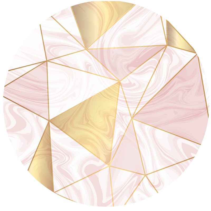 幾何学的な ビニールマット 幾何学的な大理石の構成 - TENSTICKERS