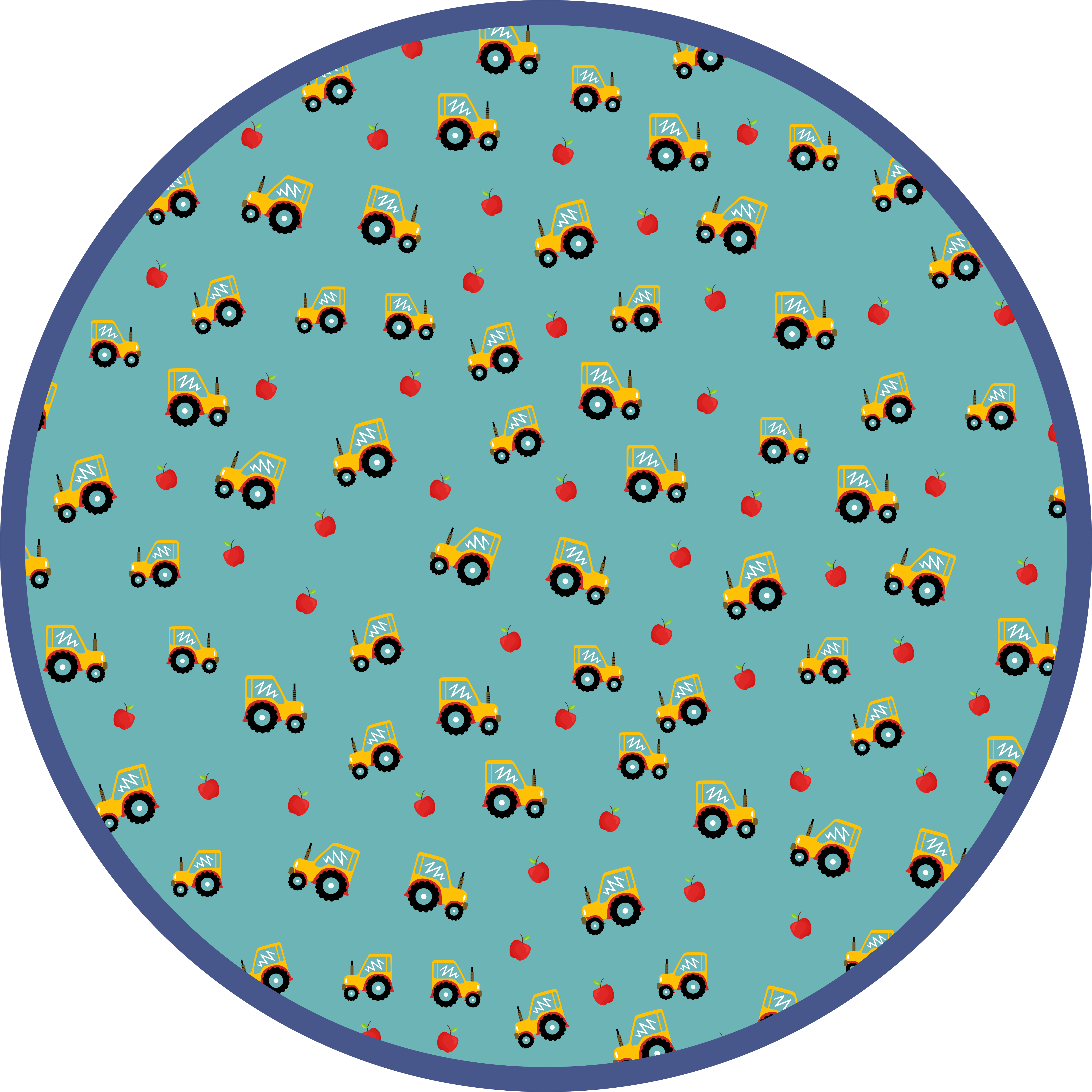 子供 ビニールマット 遊び心のあるトラクターのモチーフ - TENSTICKERS